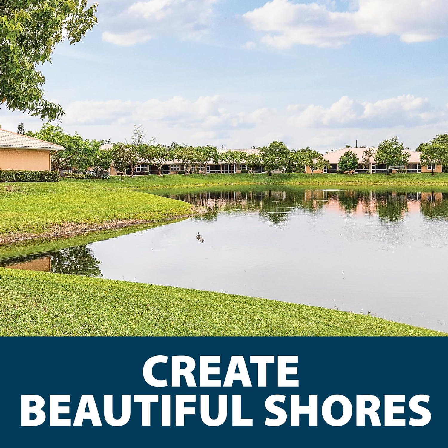 Airmax Shoreline Defense Emergent Weed Control Concentrated Treatment, Aquatic Herbicide (Glyphosate) for Phragmites, Pond Grass & Cattails, 1 Gallon