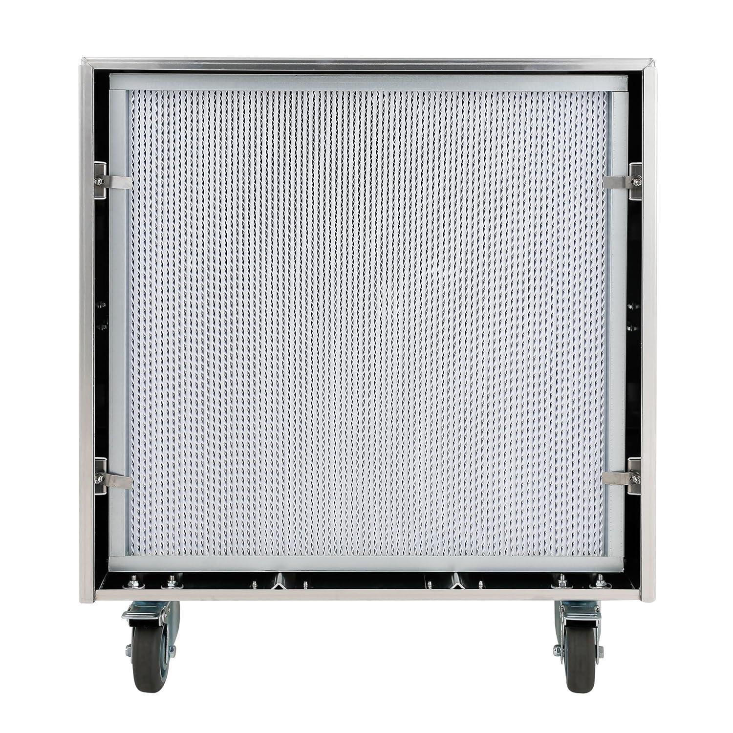 MOUNTO HEPA Filter Replacement for 2000CFM Air Scrubber HEPA2000 (1 Pack), True HEPA Filter Replacement for MOUNTO 2000CFM Air Scrubber, 24x24x11.5 Inch, Aluminum Frame, 2000CFM High Air Flow
