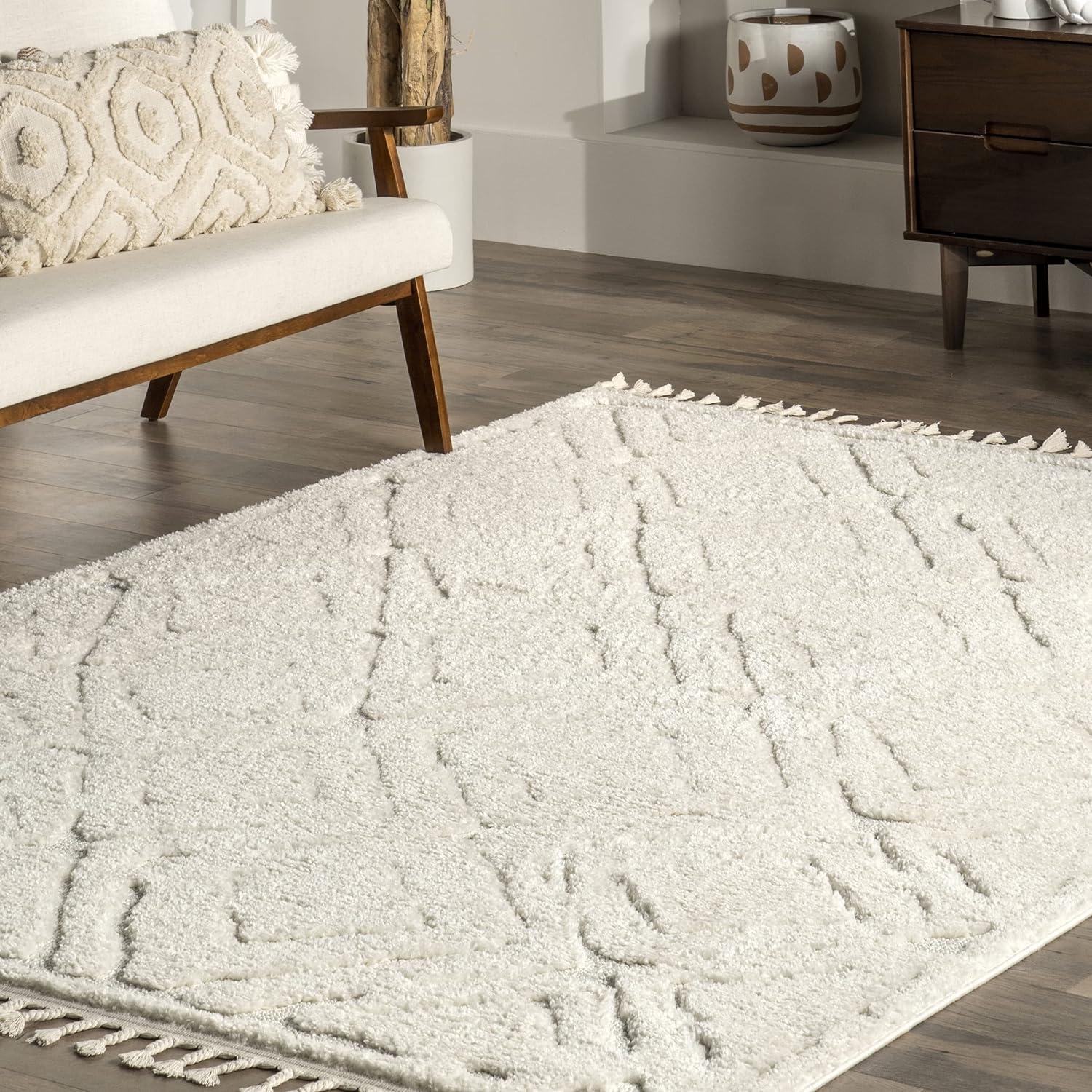 Nuloom Freja Floral & Paisley 9x12 Indoor Area Rug for Living Room Bedroom Dining Room Kitchen, Beige/Ivory