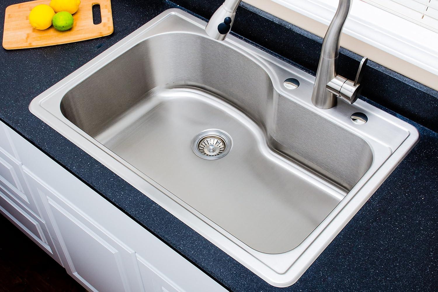 33'' L Drop-In Stainless Steel Kitchen Sink