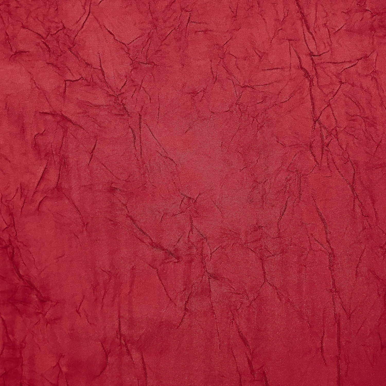 No. 918 Jillian Crushed Voile Sheer Rod Pocket Curtain Panel, 51" x 108", Red