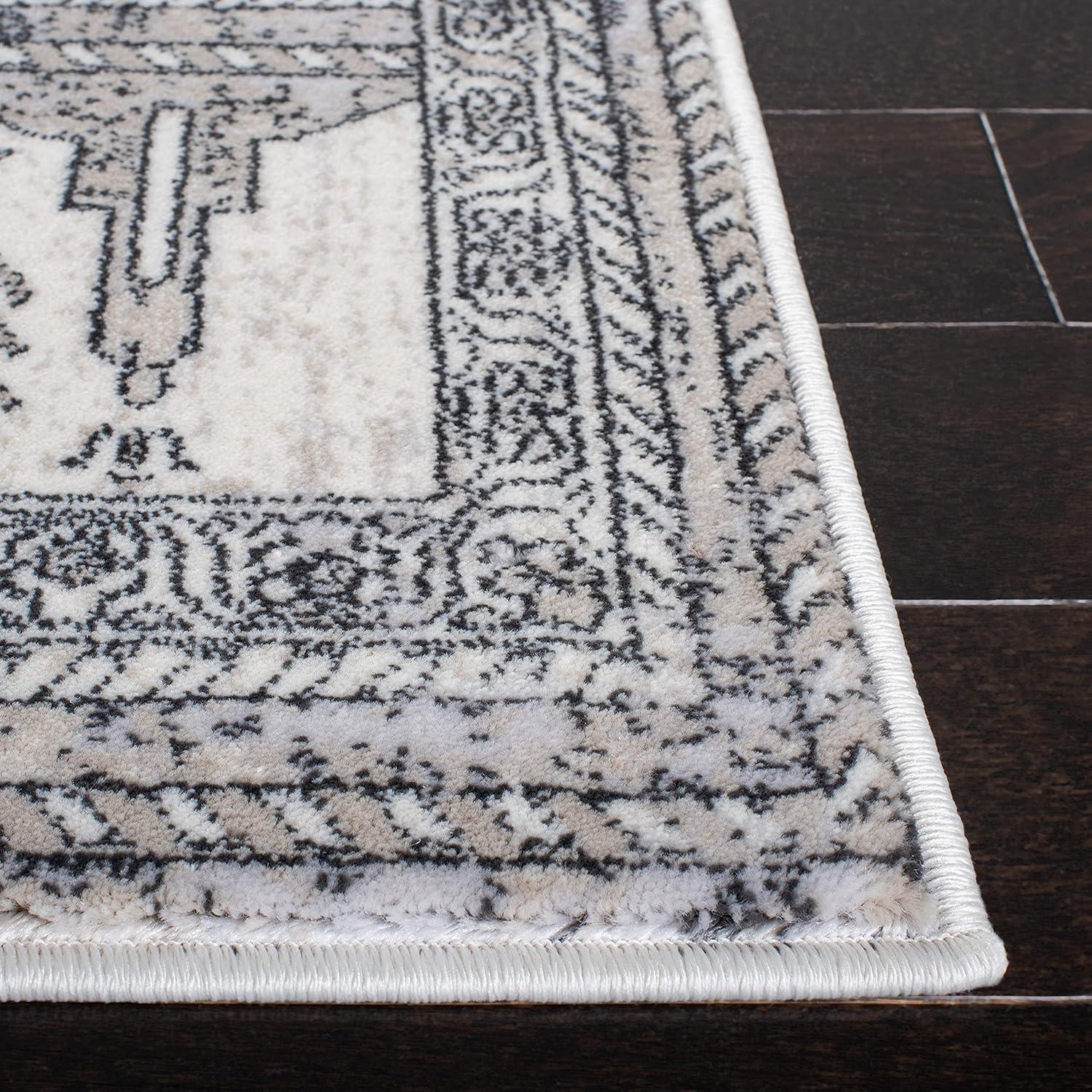 Carnegie CNG662 Power Loomed Area Rug - Ivory/Grey - 8'x10' - Safavieh.