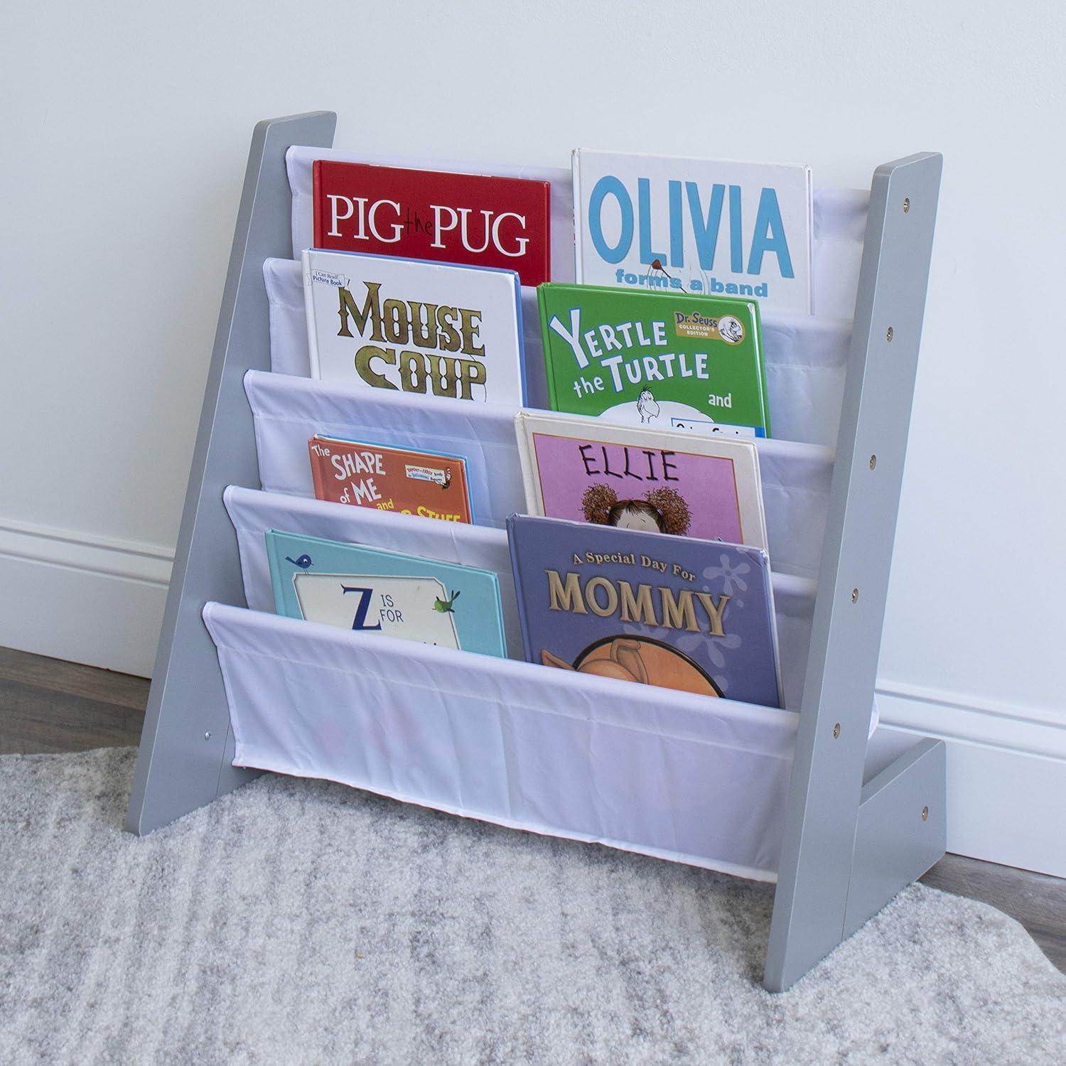 Kids' Inspire "L" Bookshelf Gray/White - Humble Crew