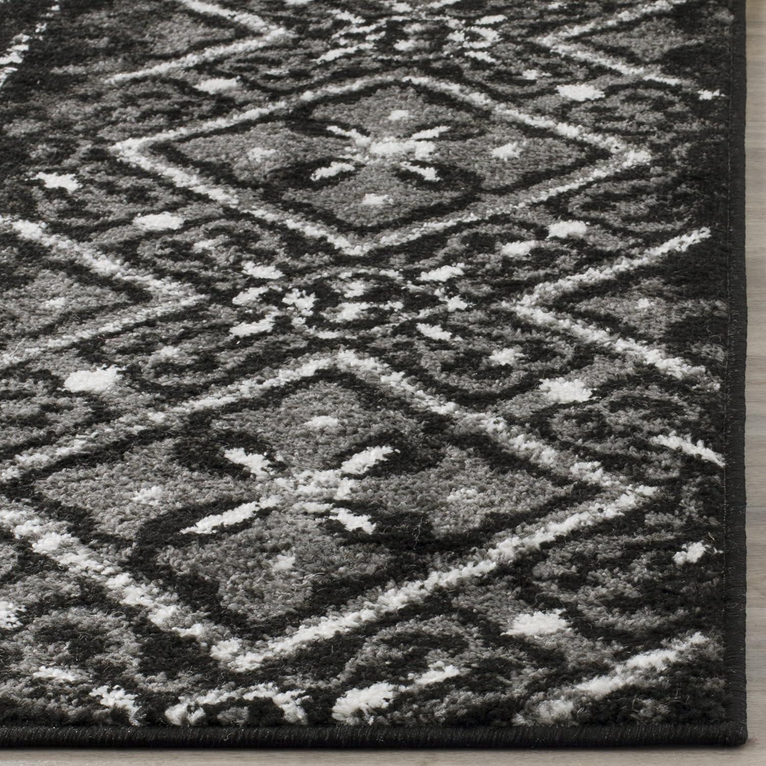 Adirondack ADR111 Machine Made Indoor Area Rug - Black/Silver - 6'x9' - Safavieh