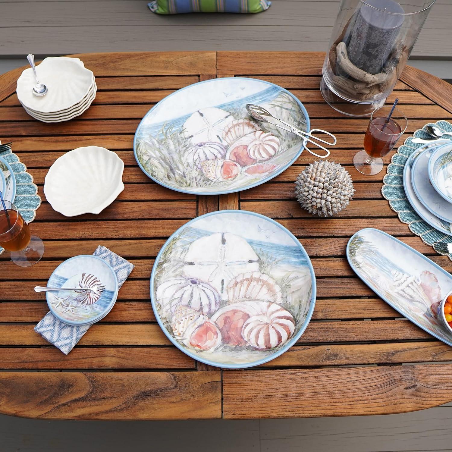 Certified International Seacoast Melamine 2 Pc Platter Set, Multicolor