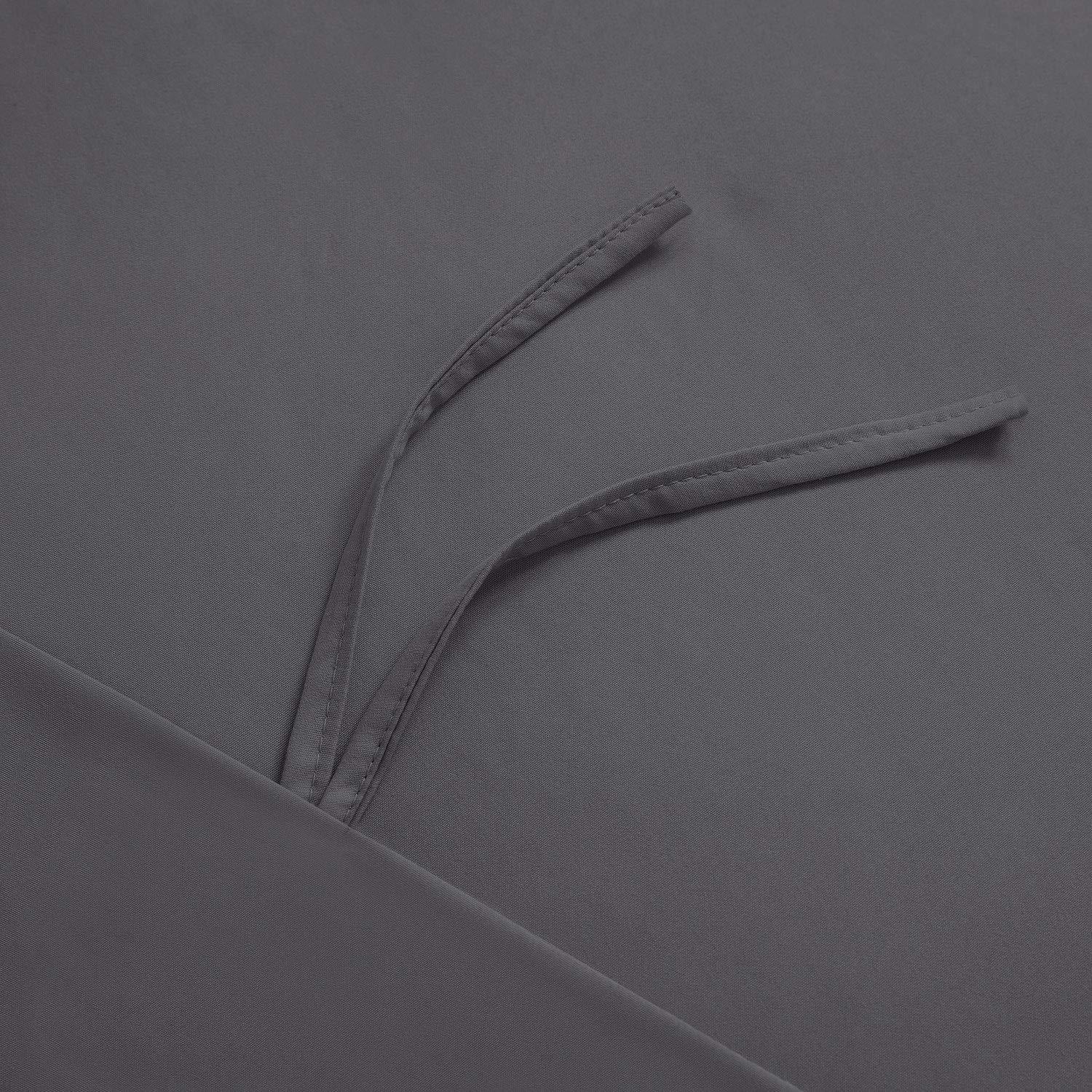 Mellanni Microfiber Duvet Cover Set, Twin, Gray, 3 Piece