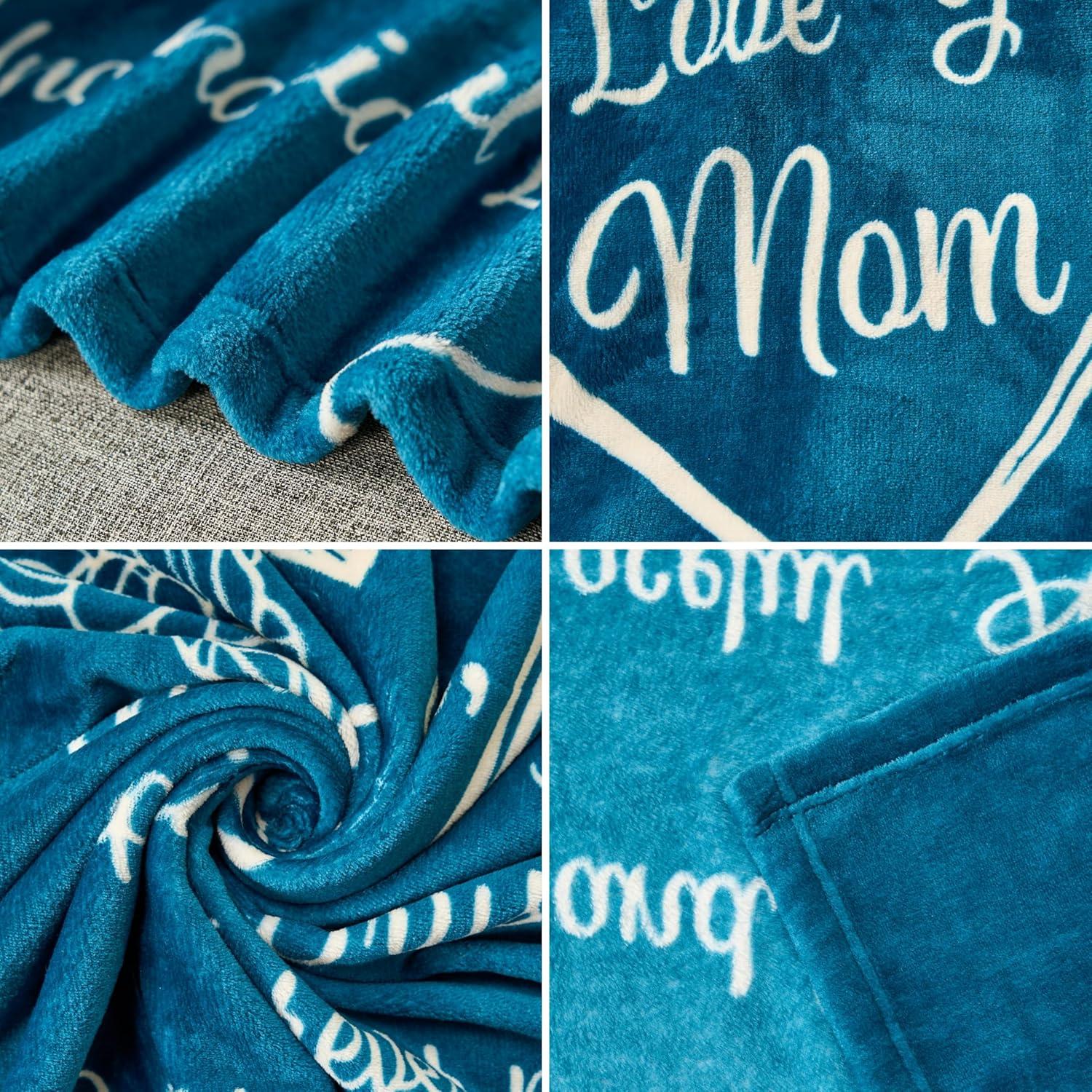 SYNCFUN Soft Warm Hug Blanket - Compassion Throw Blanket Gift with Inspirational Words & Prayer, Purple Gift Blanket for Women Mom Friend 50" x 60"