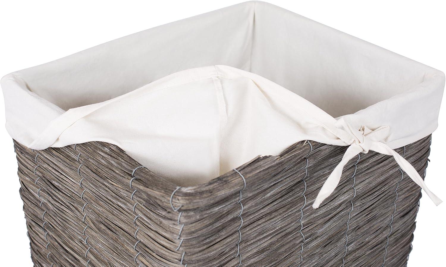 BirdRock Home Wicker Laundry Hamper with Handles