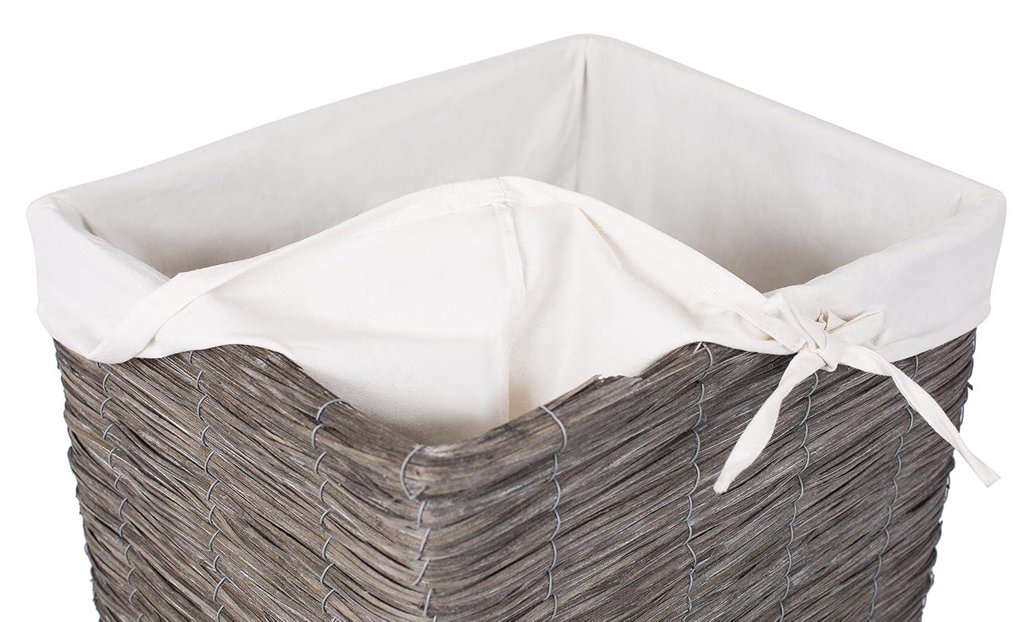 BirdRock Home Wicker Laundry Hamper with Handles