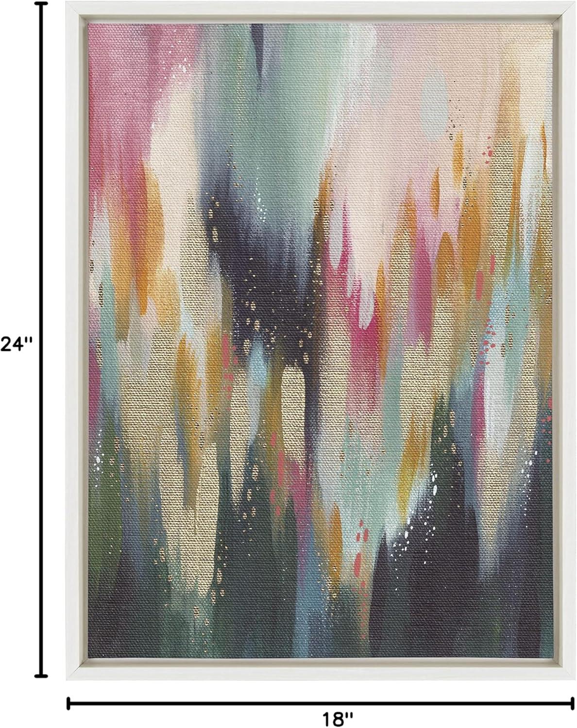 Kate and Laurel Sylvie Brushstroke 135 Framed Canvas by Jessi Raulet of Ettavee