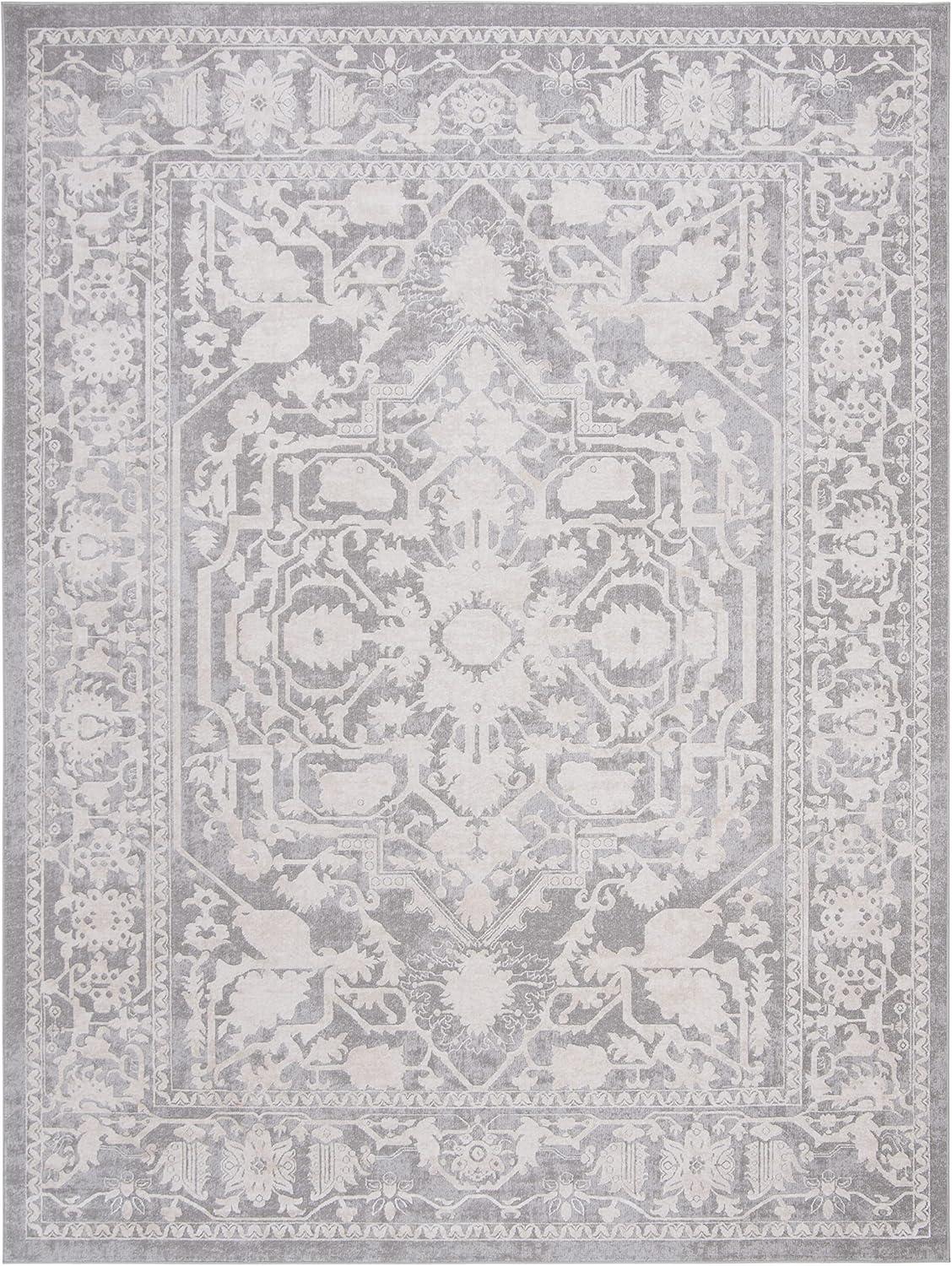 Reflection RFT665 Power Loomed Indoor Area Rug - 11'x15' - Light Grey/Cream - Safavieh