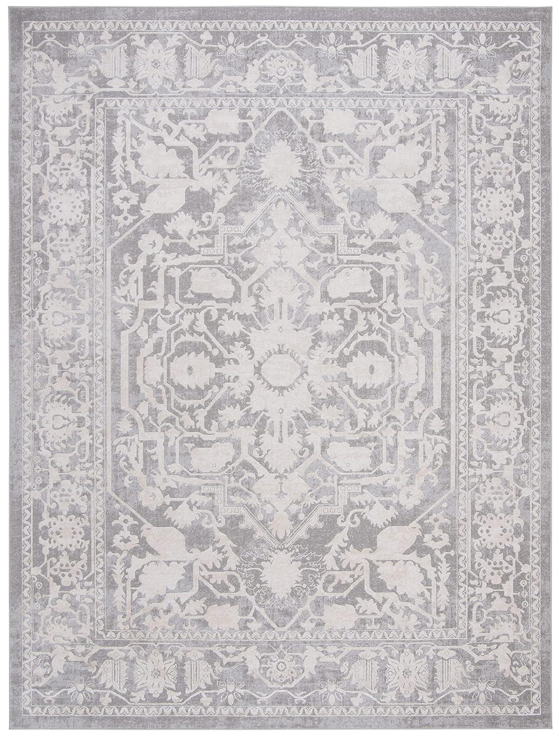 Reflection RFT665 Power Loomed Indoor Area Rug - 11'x15' - Light Grey/Cream - Safavieh