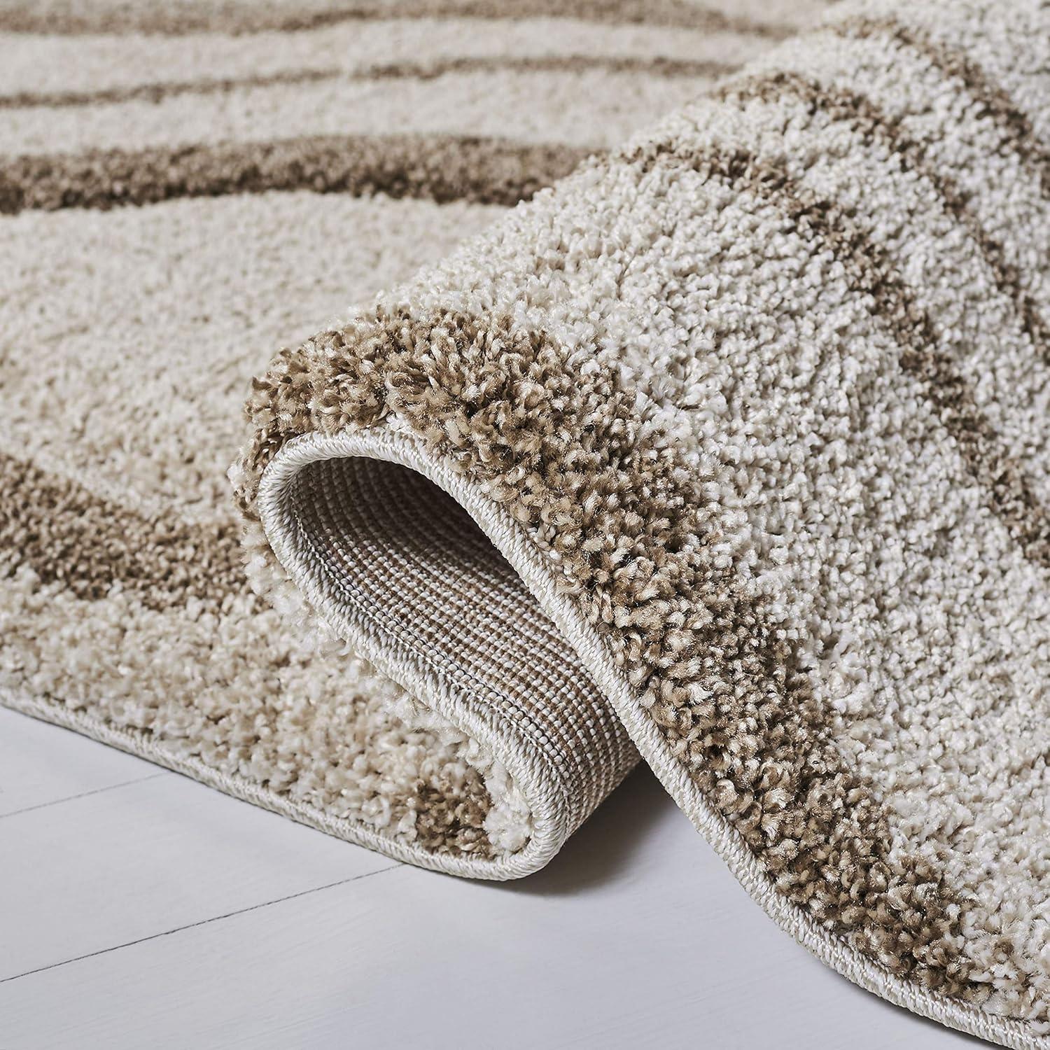 Florida Shag SG461 Power Loomed Indoor Runner Rug - Ivory/Beige - 2'3"x9' - Safavieh