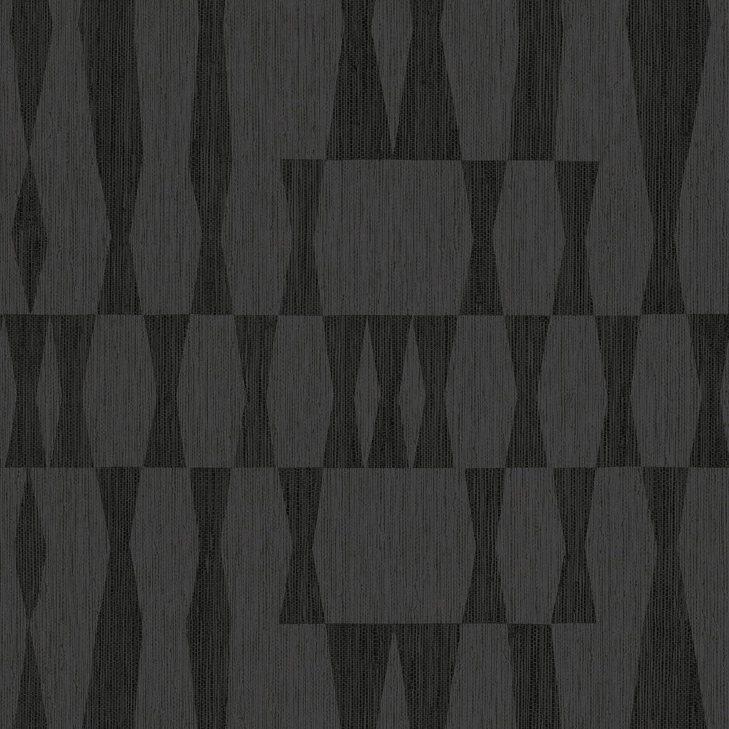 Tempaper Grasscloth Geo Peel and Stick Wallpaper