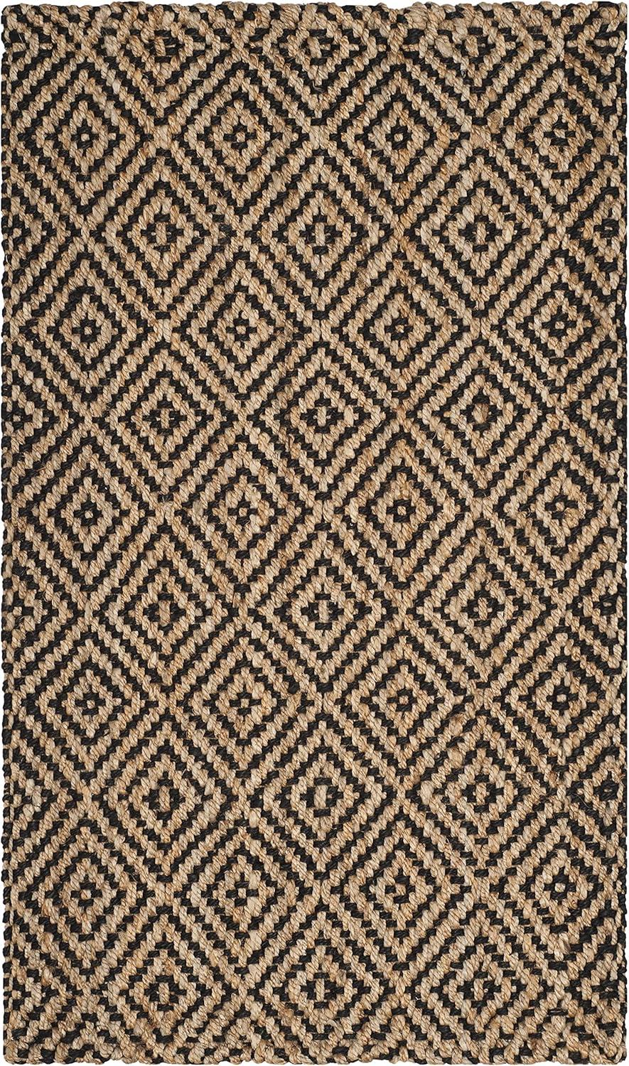 Natural Fiber NF181 Hand Woven Indoor Accent Rug - Natural/Black - 3'x5' - Safavieh.