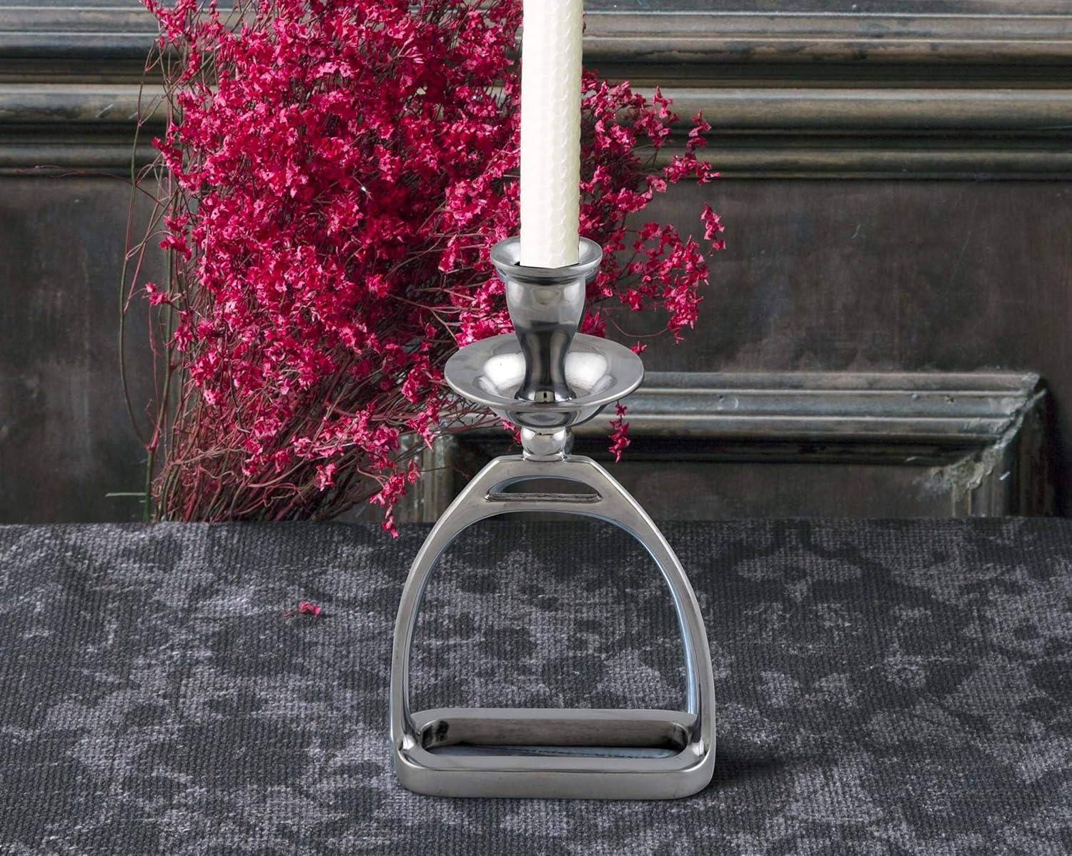 Arthur Court Designs Equestrian 8'' H Metal Tabletop Candlestick