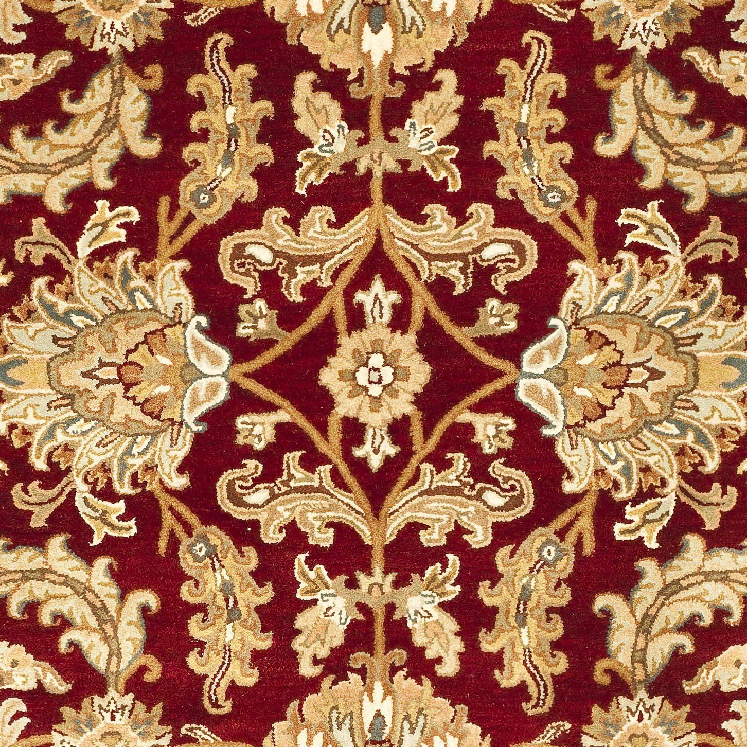 Heritage HG628 Hand Tufted Area Rug - Red/Ivory - 8'3"x11' - Safavieh.