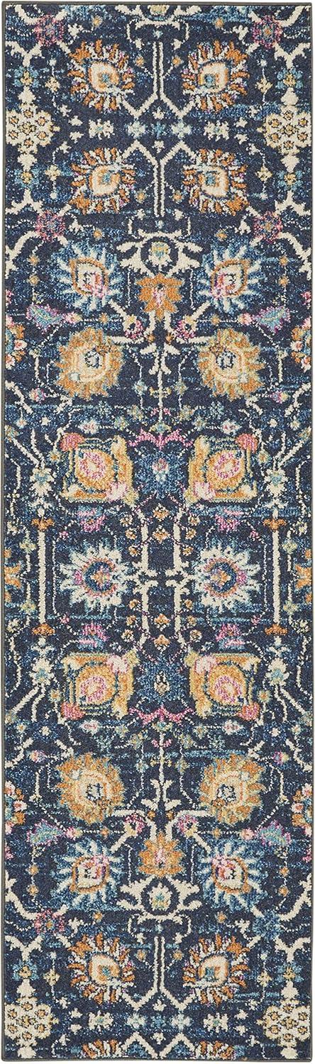 Nourison Passion Bohemian Indoor Rug Navy 2'2" x 7'6"