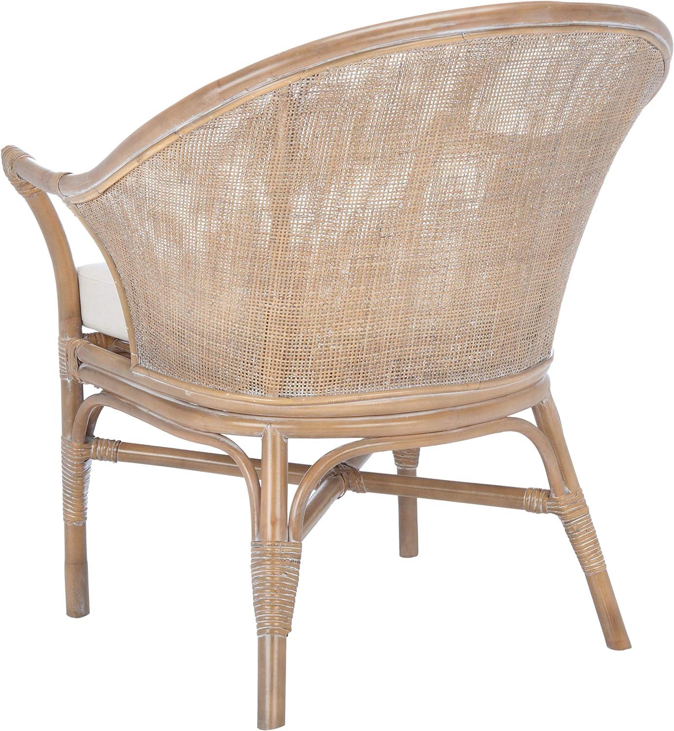 Dustin Rattan Accent Chair W/ Cushion  - Safavieh