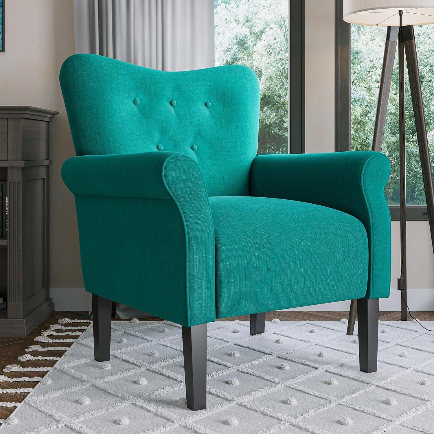 BELLEZE Accent Chair Armchair for Living Room - Allston (Mallard Teal)