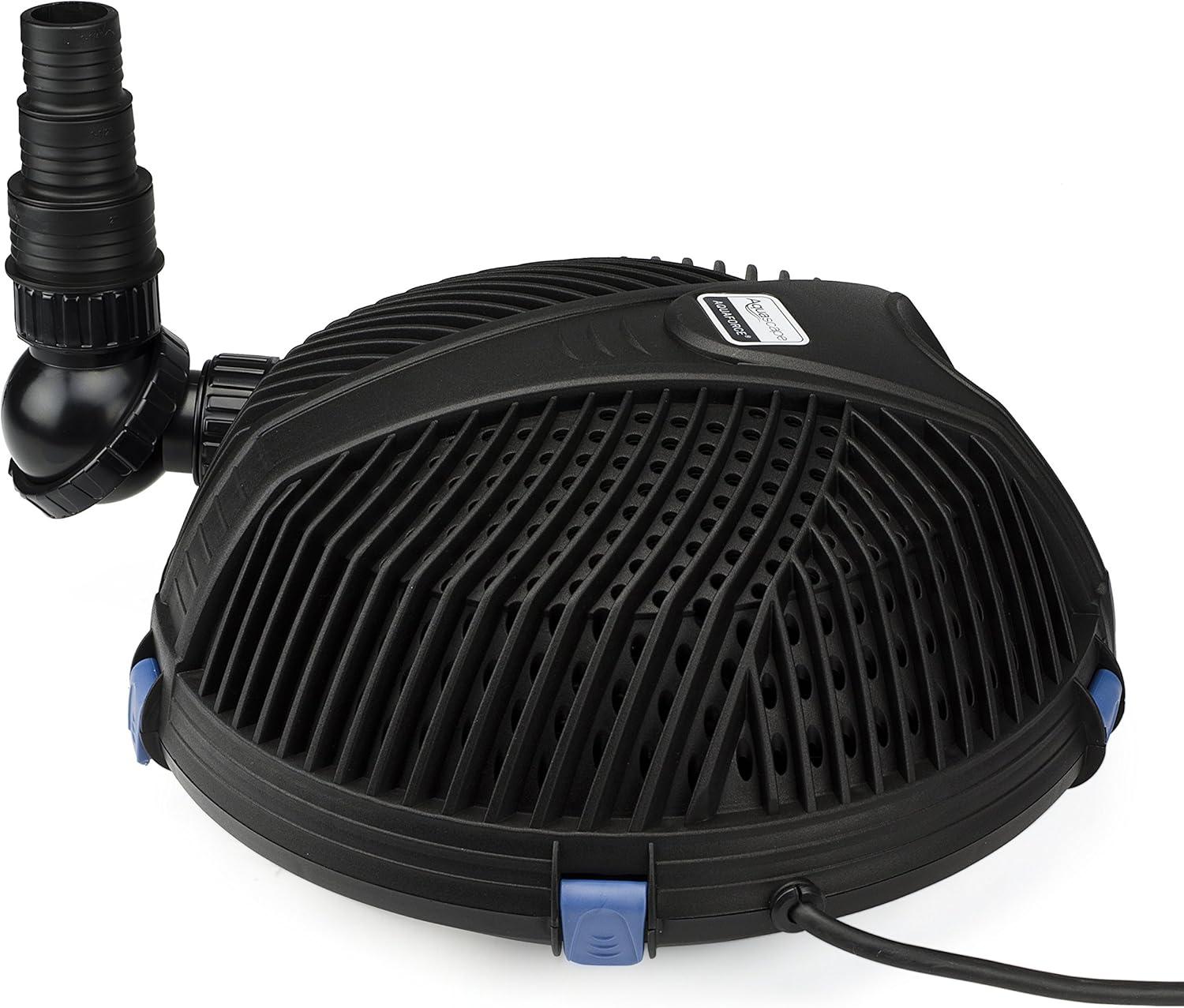 Aquascape Aquaforce 1000 GPH Pond Water Solids Handling and Filter Pump, Black