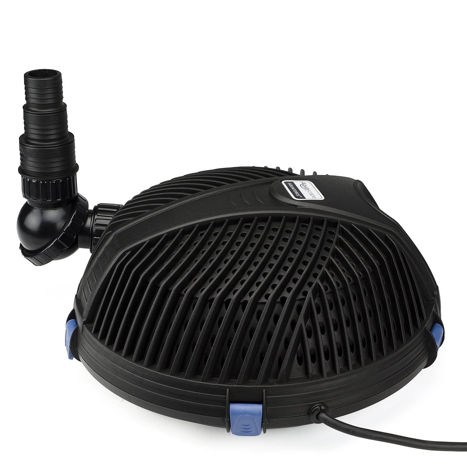 Aquascape Aquaforce 1000 GPH Pond Water Solids Handling and Filter Pump, Black