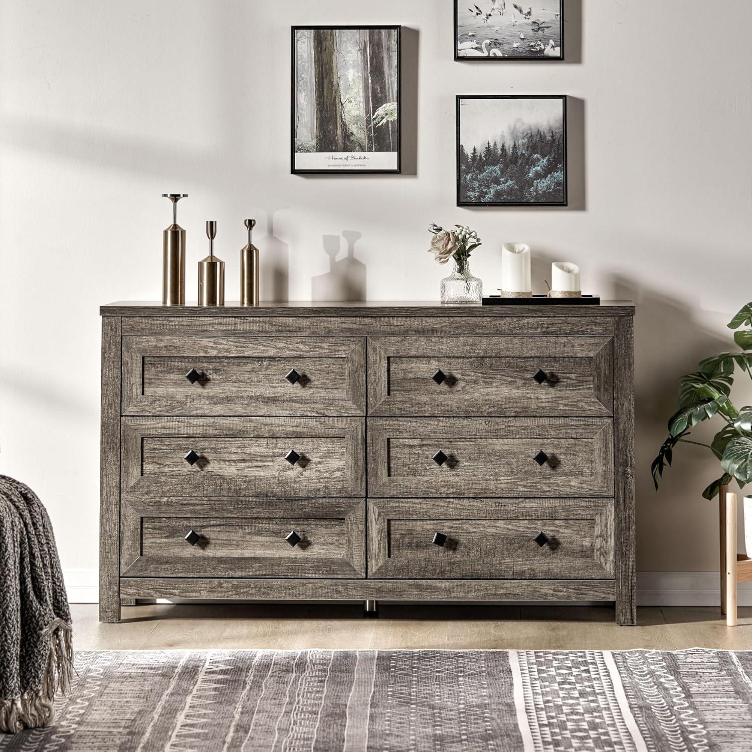 Laurel Foundry Modern Farmhouse® Nieto 54'' W Unfinished 6 - Drawer Dresser