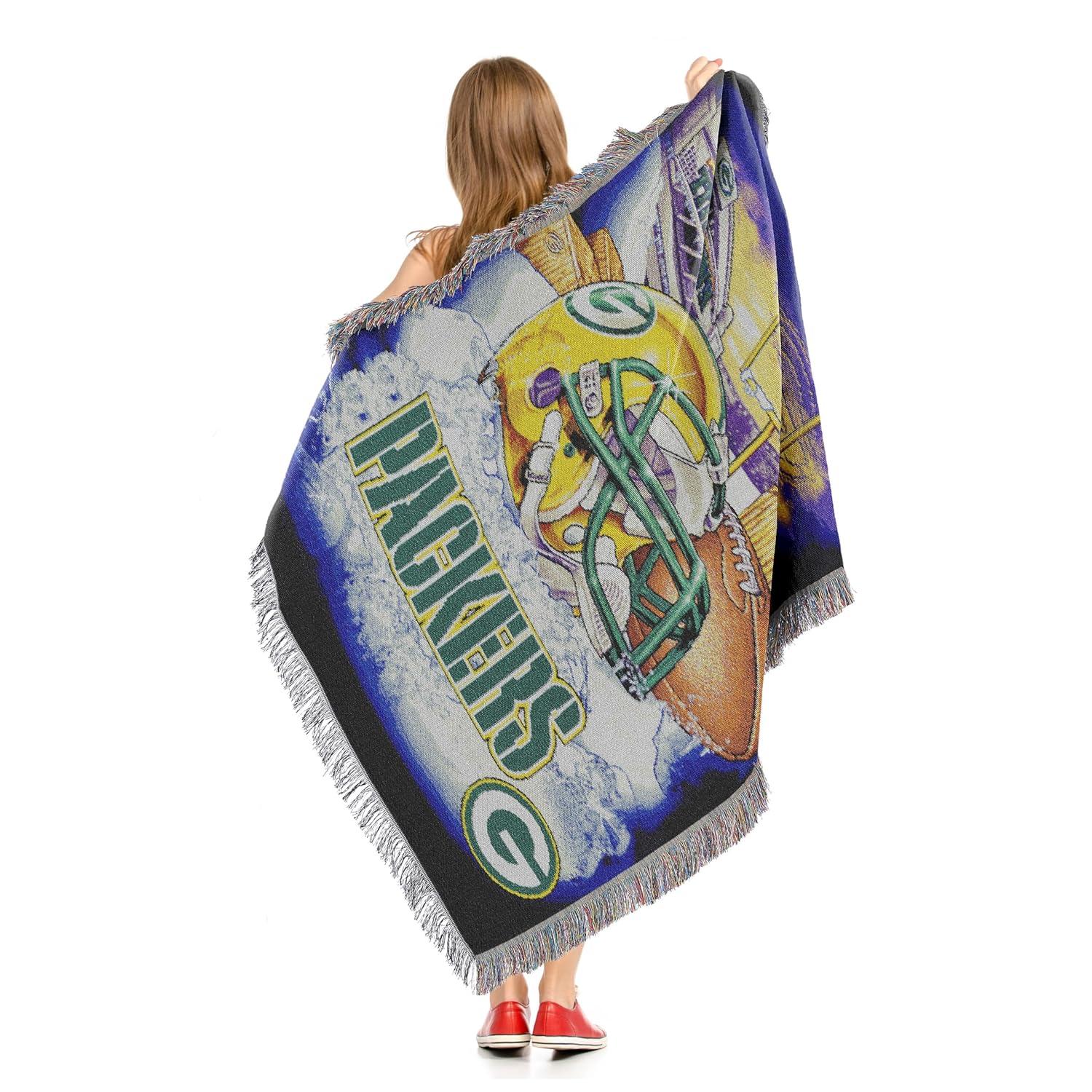 NFL Green Bay Packers Home Field Advantage Woven Tapestry Wall Hanging, 48 x 60 Inches, Officially Licensed, Decorative Fringes