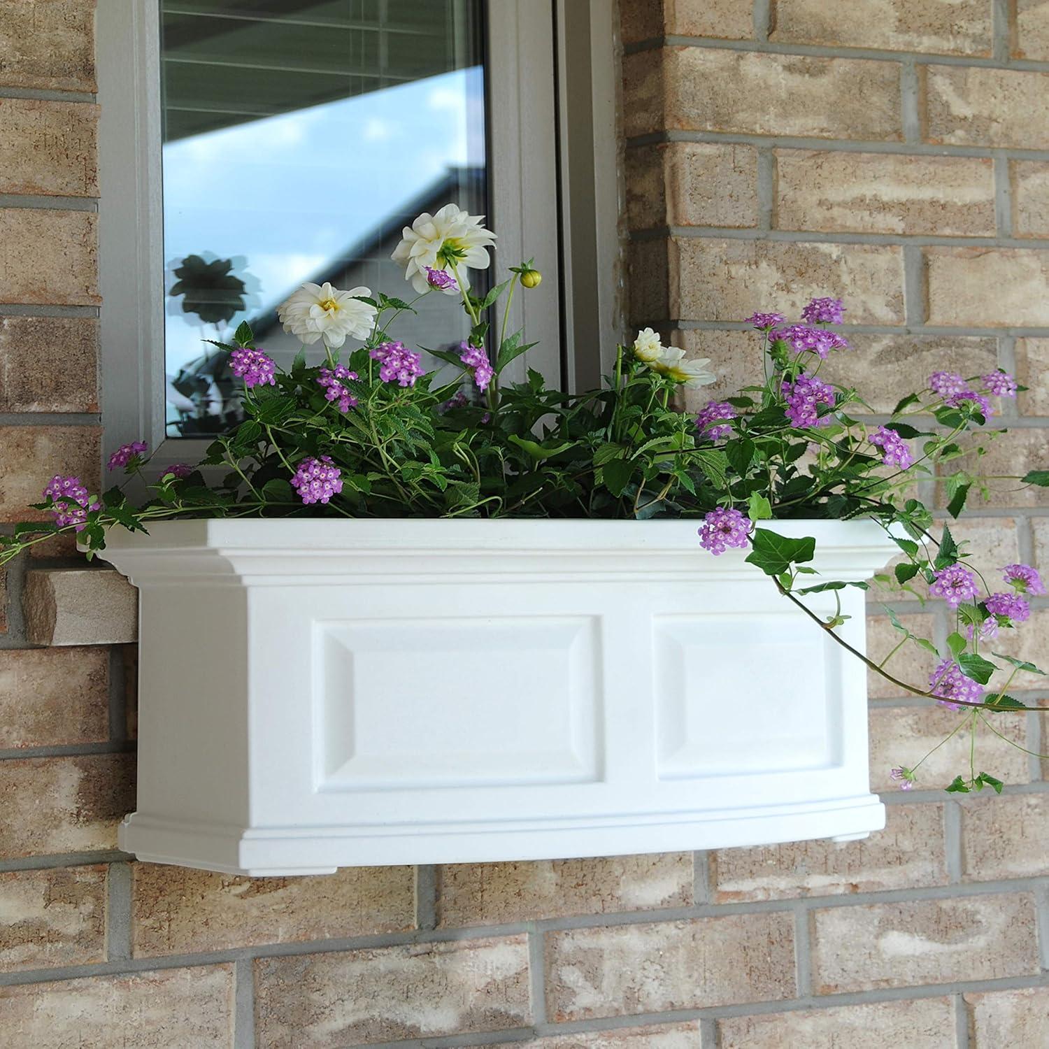 Nantucket Resin Window Box with Water Reservoir