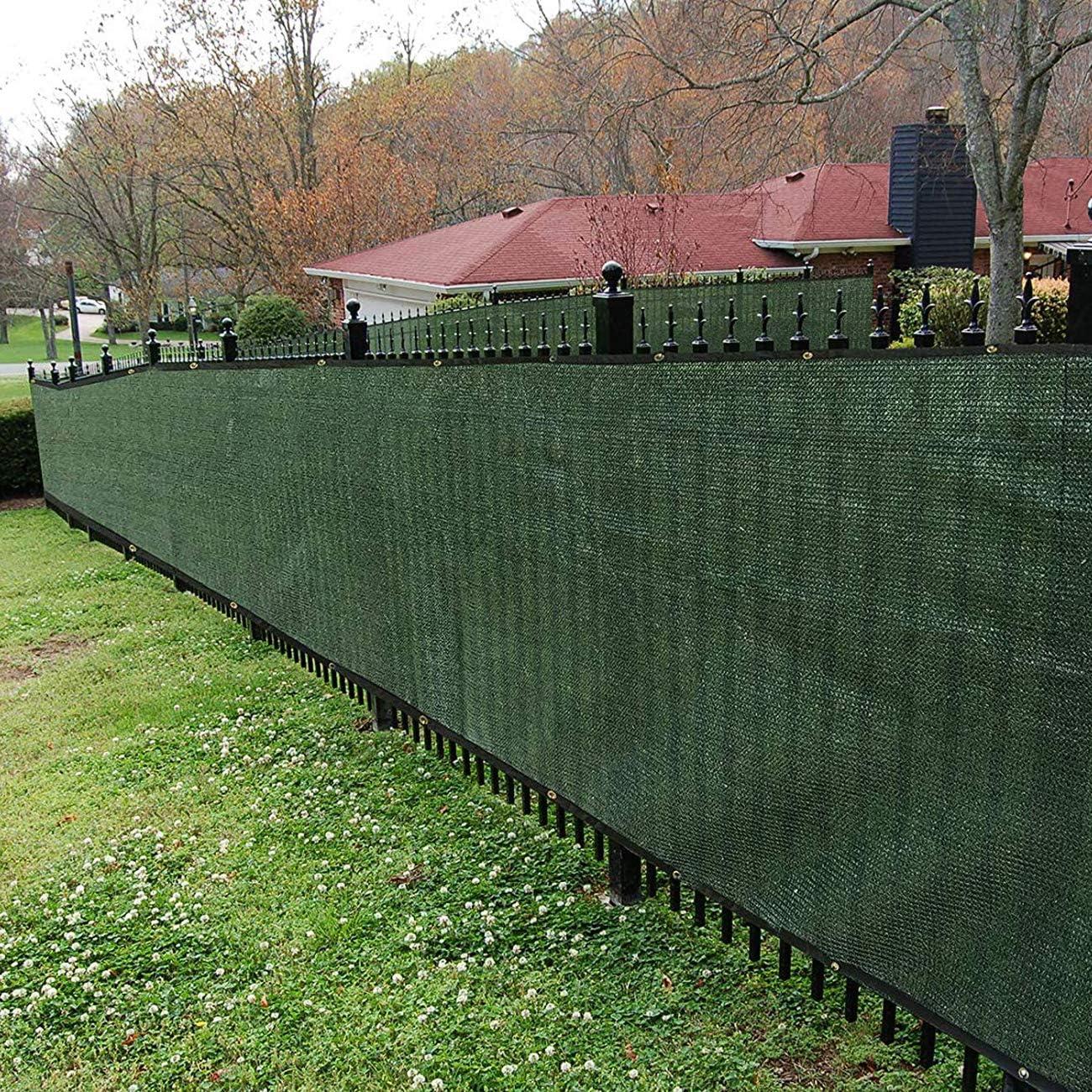 Green HDPE Garden Privacy Screen Fence with Brass Grommets