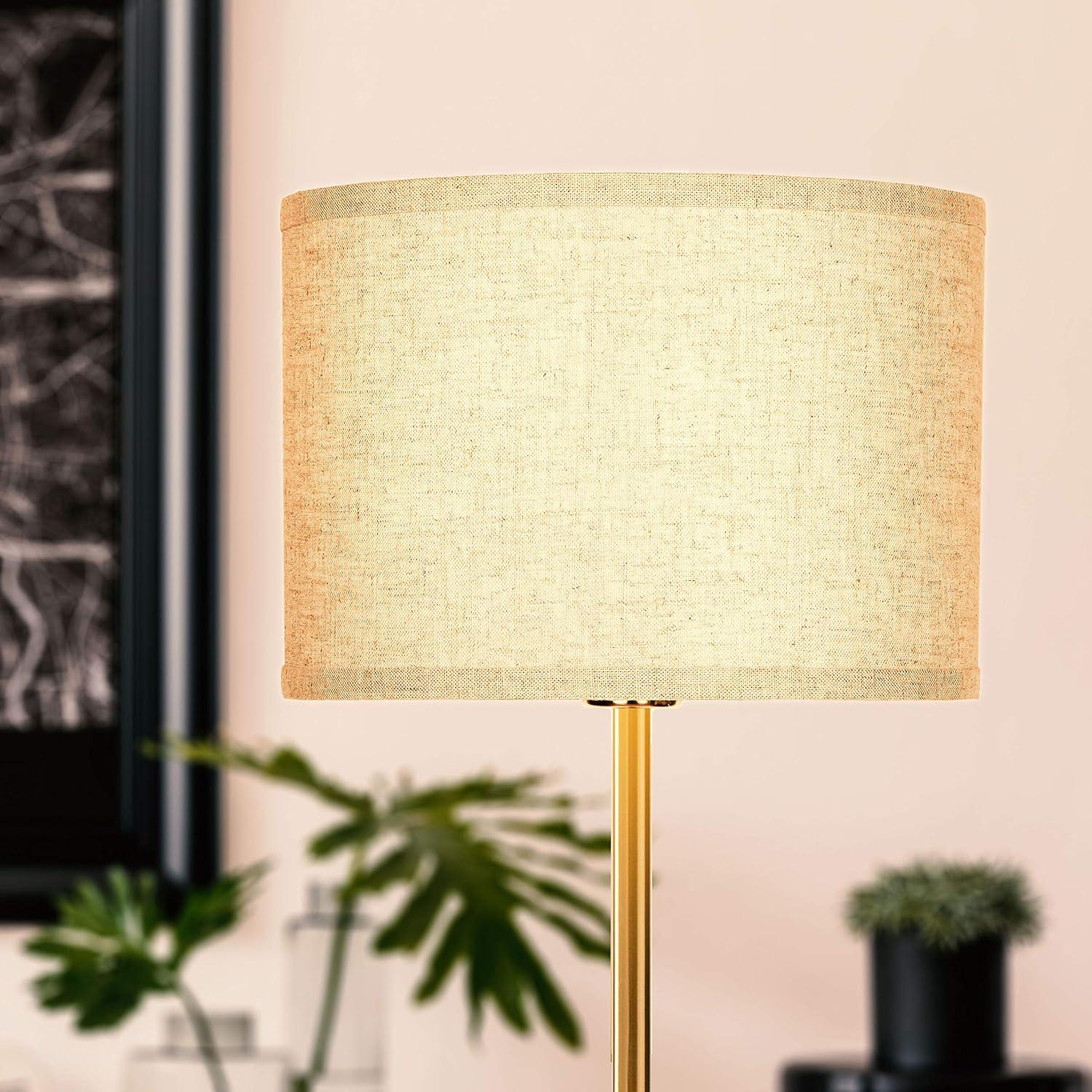 Sophisticated White Canvas Shade LED Floor Lamp for Kids