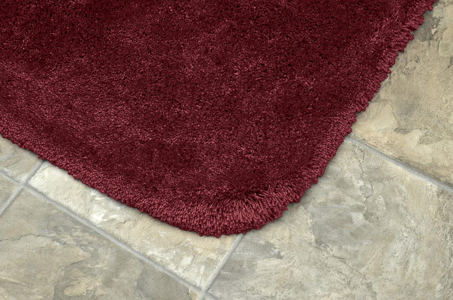 Garland Rug 3pc Finest Luxury Ultra Plush Washable Nylon Bath Rug Set Red : Microfiber, Machine Washable, Non-Slip Backing
