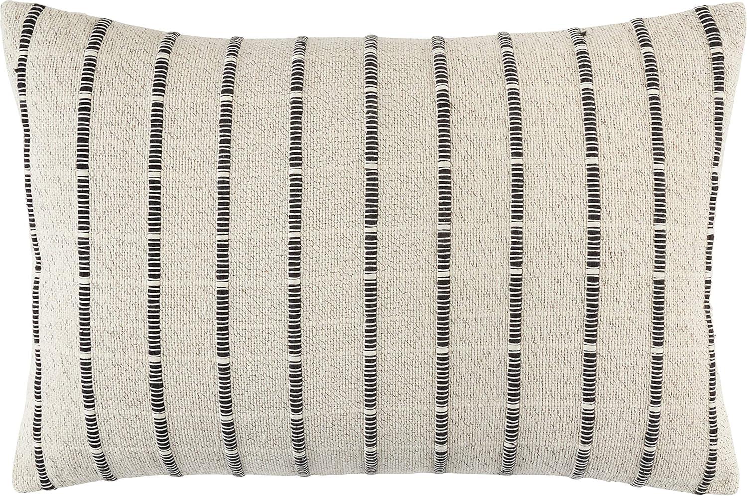 Natural Cotton Corded Decorative Pillow Cover 16"x24"