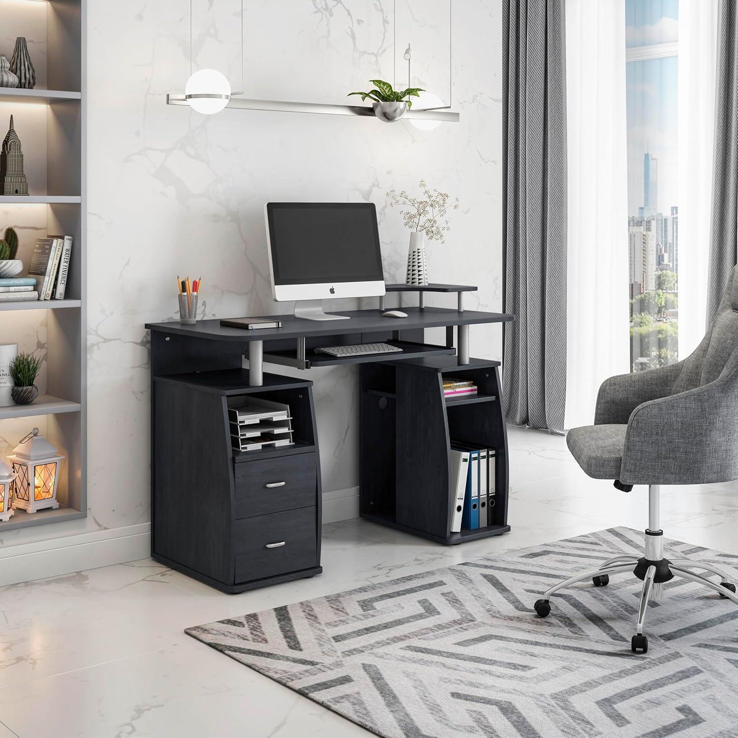 Hokku Designs Techni Mobili Complete Computer Workstation Desk With Storage
