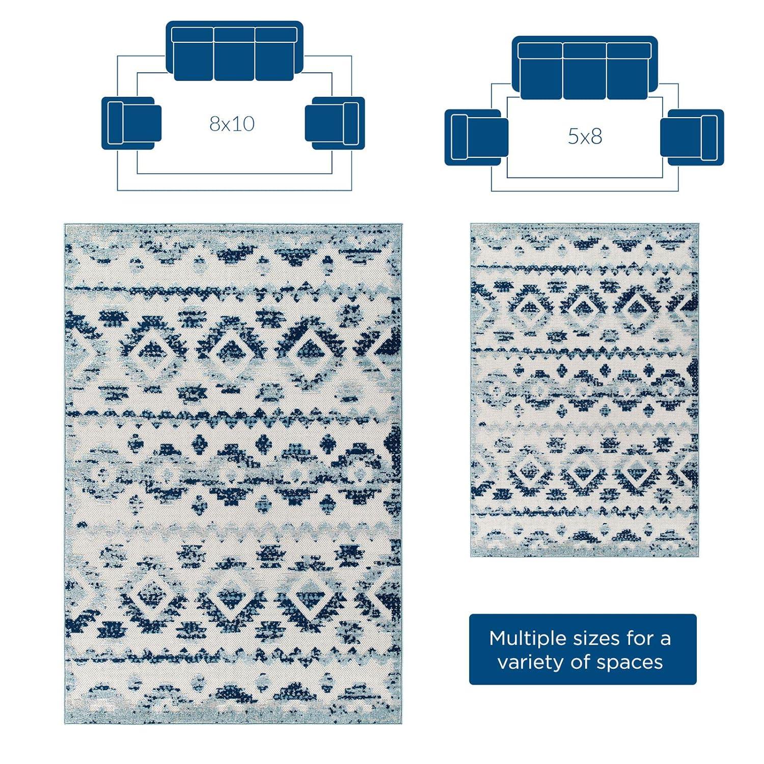 Modway Modway Reflect Contemporary Abstract Diamond Indoor and Outdoor Area Rug