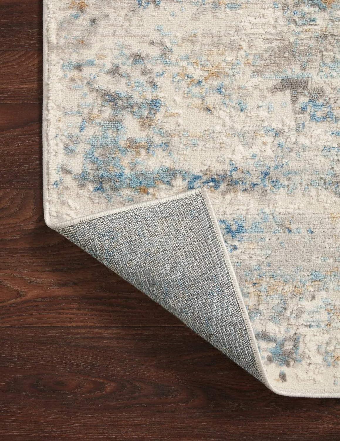 Loloi II Estelle Collection EST-03 Ivory / Ocean Abstract Area Rug 2'-7" x 8'-0"