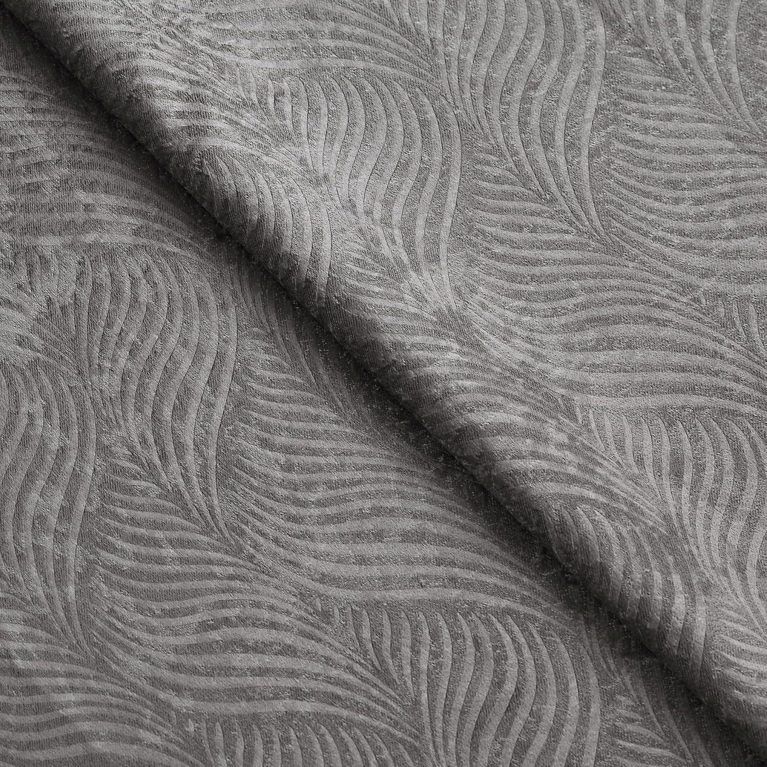 Superior Waverly Blackout Curtains, Rod Pocket, Set of 2, 42" x 96", Silver