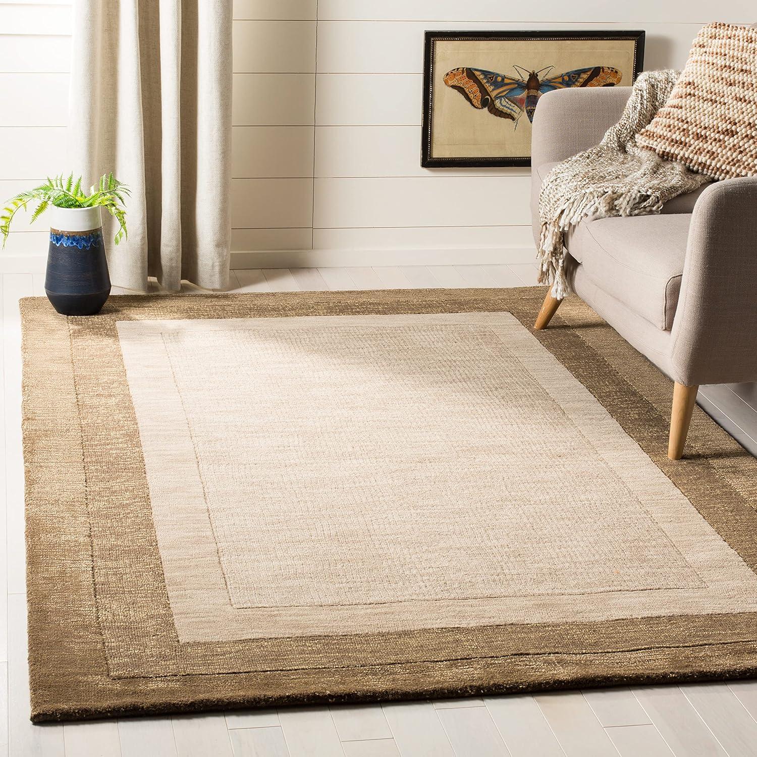 Impressions IM821 Hand Loomed Area Rug - Beige/Brown - 4'x6' - Safavieh