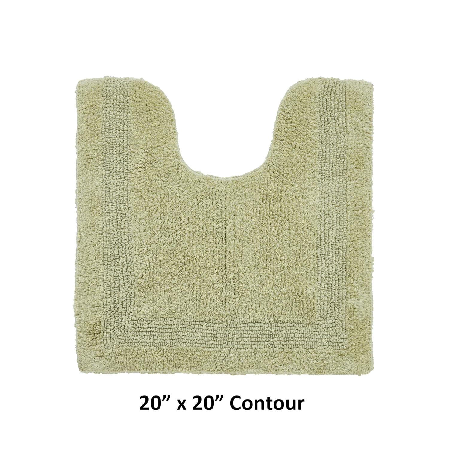 Better Trends Lux 100% Cotton Tufted Solid Reversible Bath Rug 20" x 20" Contour - Sage