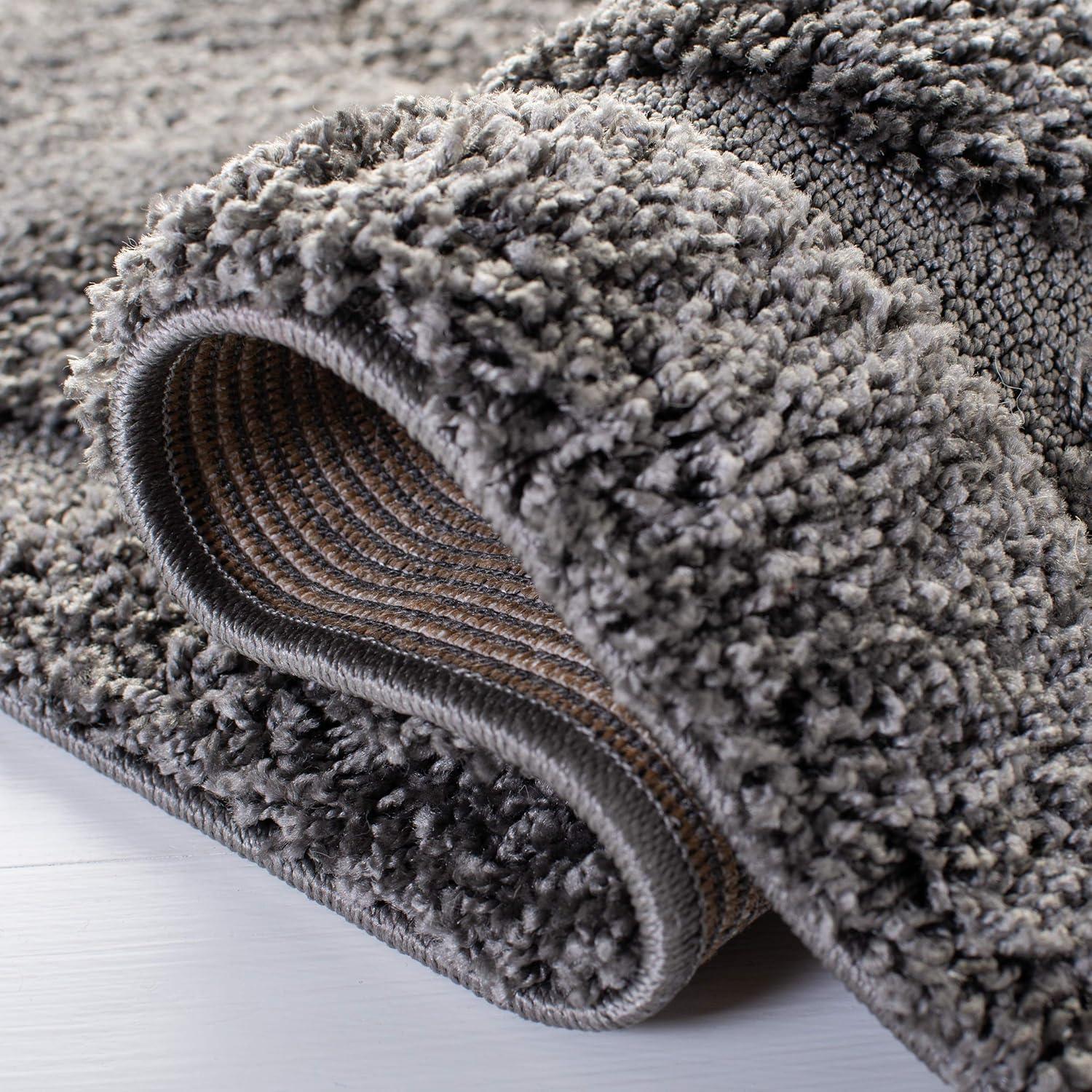 Florida Shag SG455 Power Loomed Indoor Area Rug - Grey - 5'3"x7'6" - Safavieh.