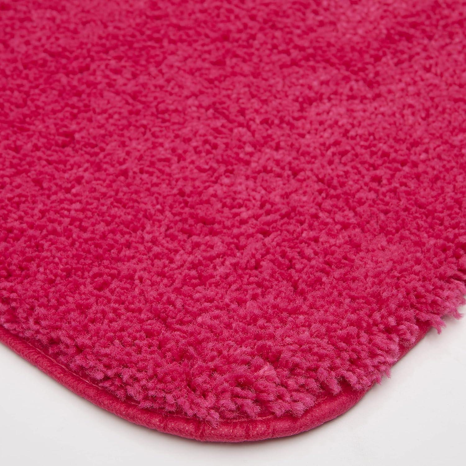 Mohawk Home Machine Washable Pure Perfection Bath Rug, Raspberry (1' 8" x2' 10")