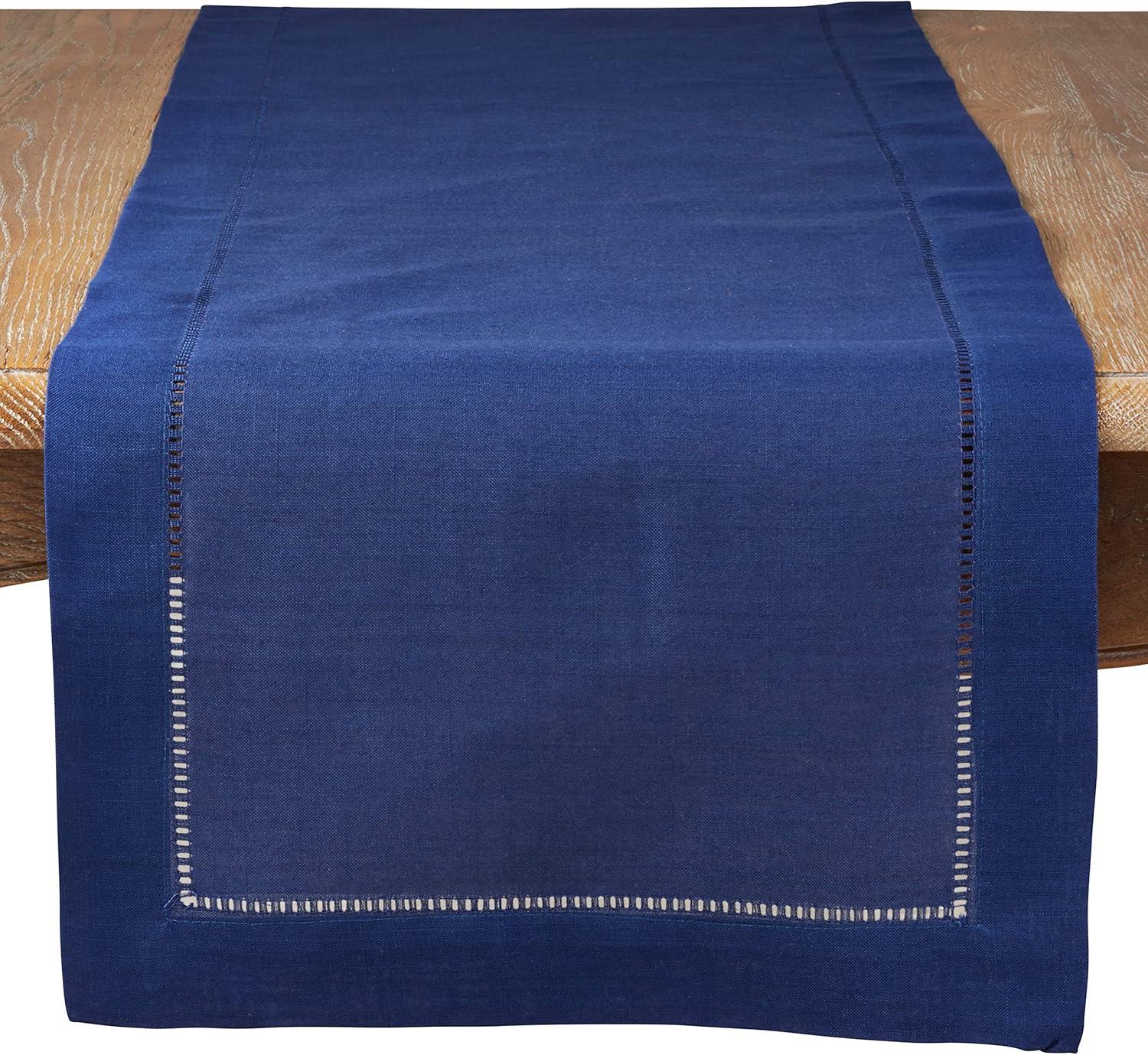 Saro Lifestyle Classic Hemstitch Border Table Runner