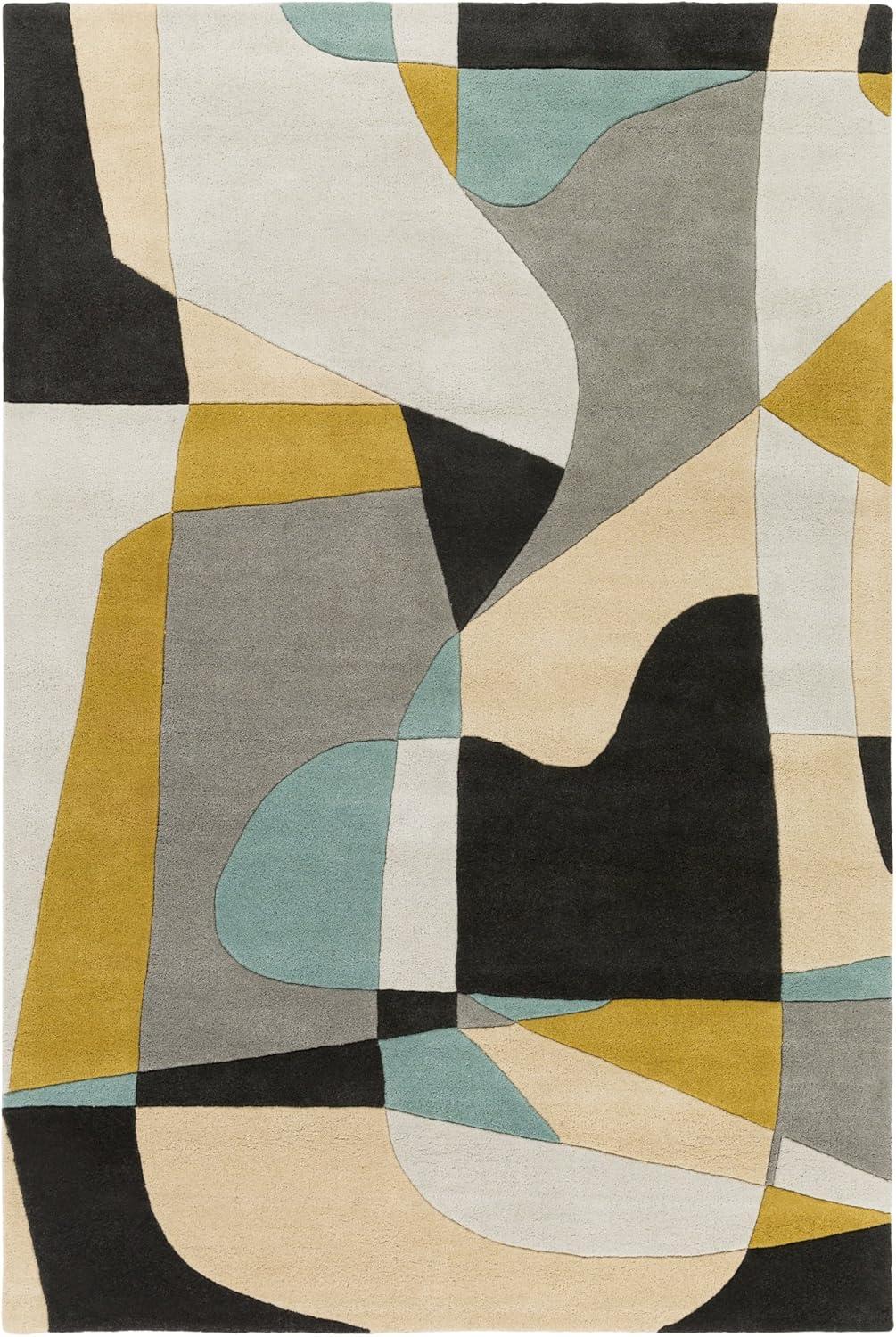 Gaye Wool Gray/Khaki/Teal Rug