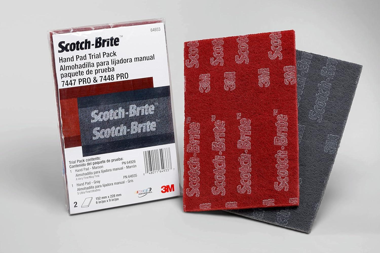 Scotch-Brite 6" x 9" Aluminum Oxide Hand Pad Set