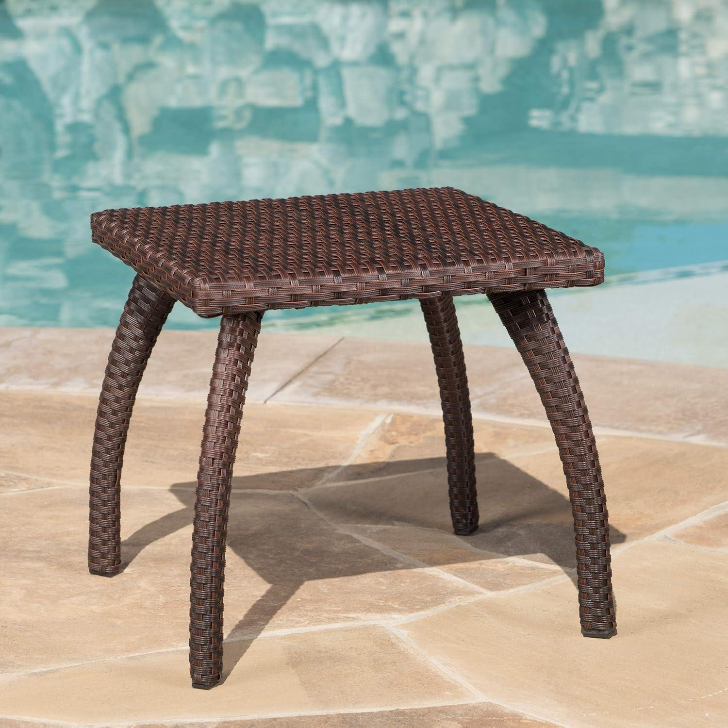 Honolulu 3pc Wicker Patio Chat Set with Cushions - Brown - Christopher Knight Home