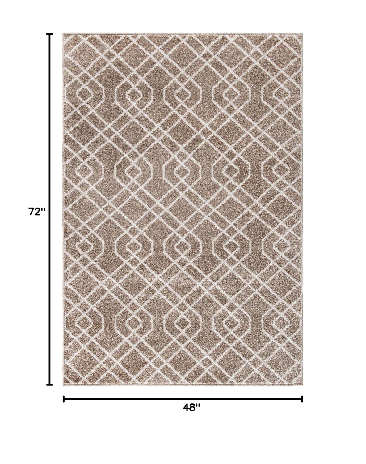 Amherst AMT407 Power Loomed Area Rug - Wheat/Beige - 4'x6' - Safavieh.