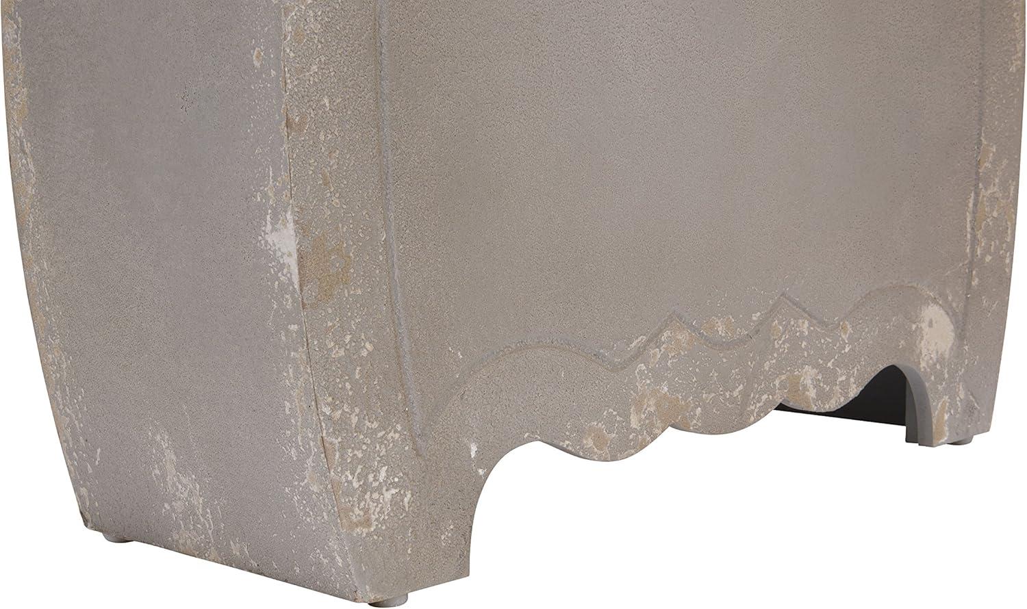 Distressed Gray Wood Grandfather Style Wall Clock