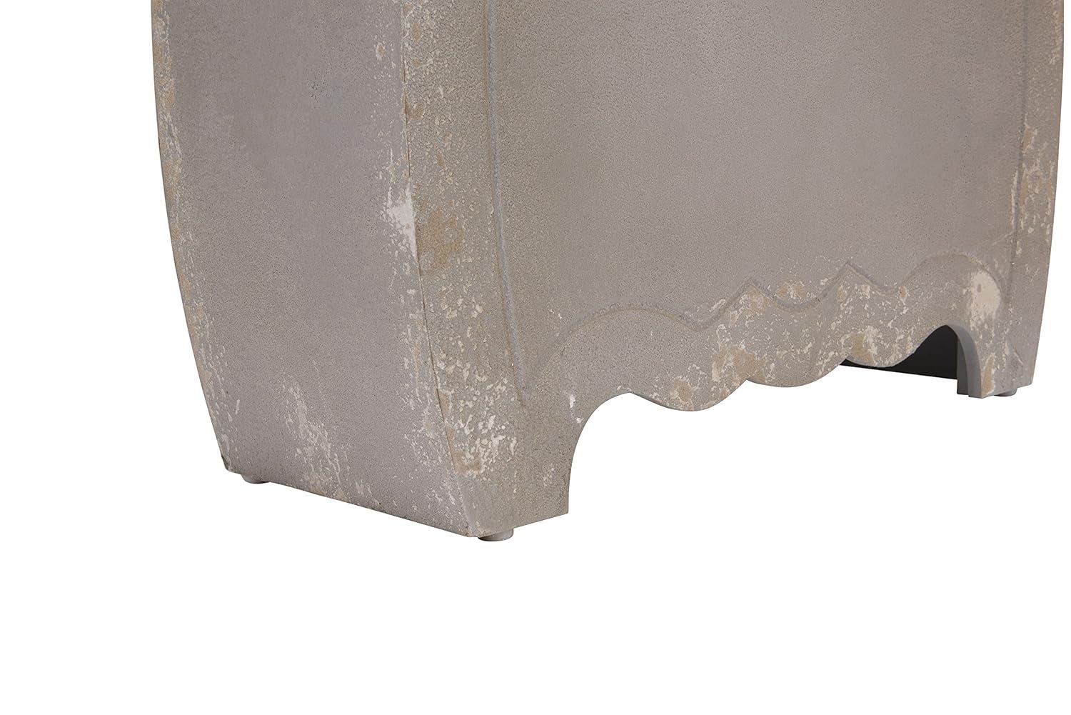 Distressed Gray Wood Grandfather Style Wall Clock