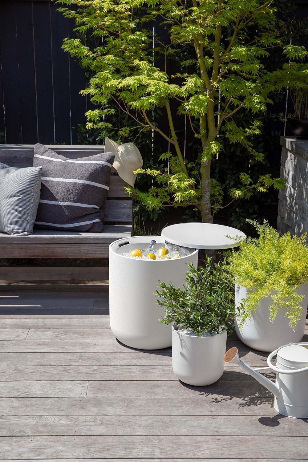 Veradek Kona Round Plastic Outdoor Side Table
