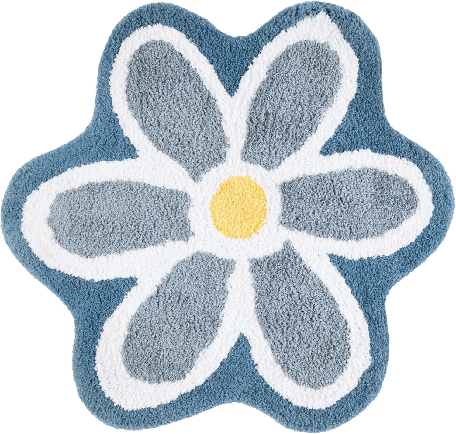 Novelty NOV902 Hand Tufted Accent Rug - Ivory/Blue - 3' round - Safavieh.